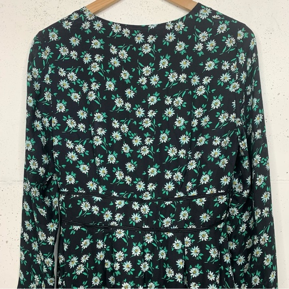 Intermix Long Midi Silk Deep VNeck Floral Dress Size 6 - Picture 13 of 15